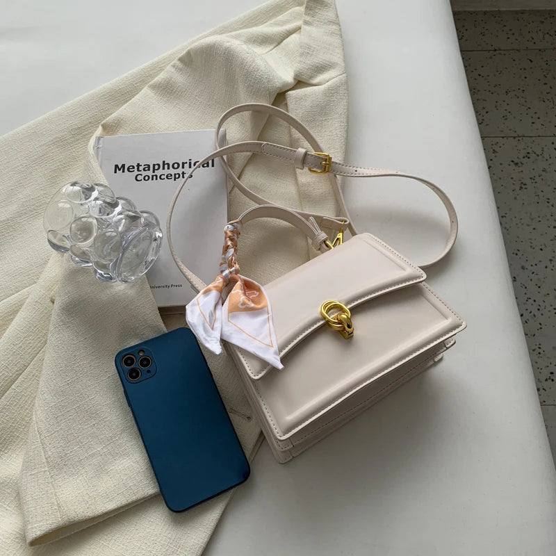 1 Piece of Pure Color Handheld Small Square Bag, Versatile One-Shoulder Cross-Body Bag for Women That Can Hold Mobile Phones
