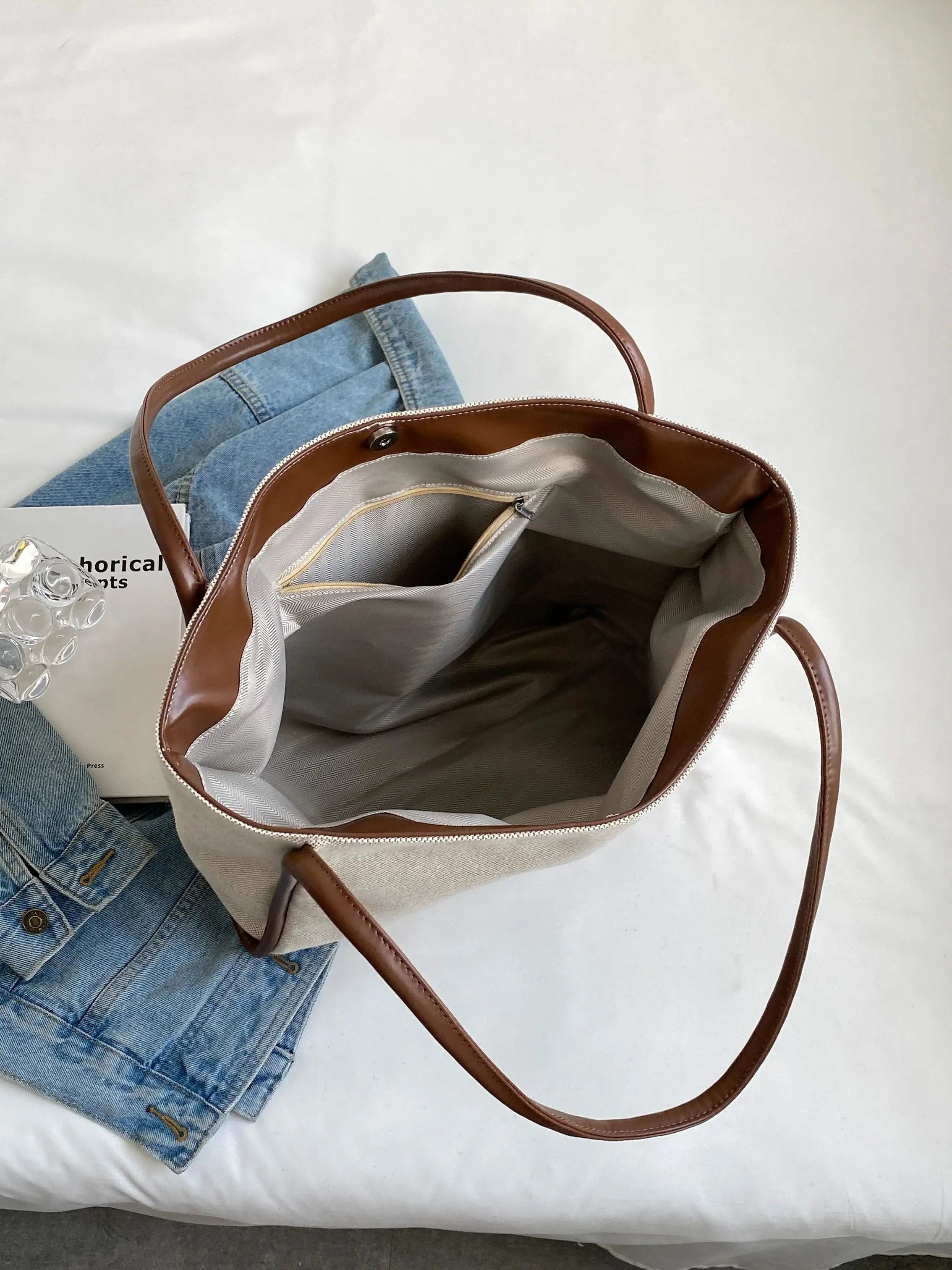 1 Piece Ladies Large Capacity Shoulder Tote Bag fashion Commuter Women's Bag Suitable for Mommy Daily
