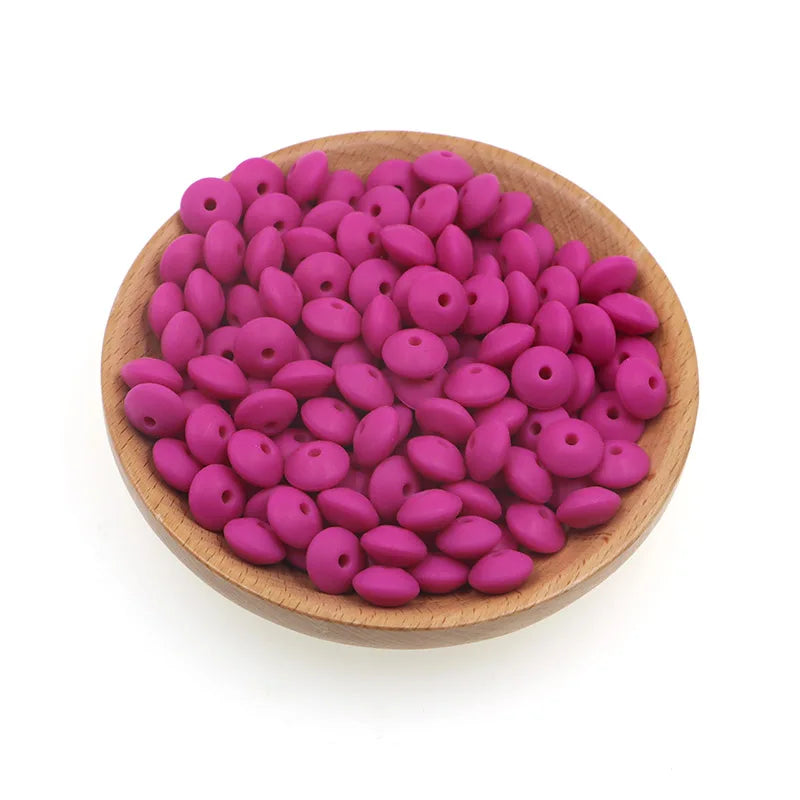 Lentil Silicone Beads