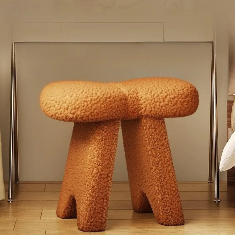Cream wind makeup stool bedroom simple modern dressing special stool Internet celebrity home light luxury makeup chair manicure