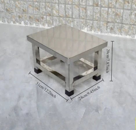 Stainless steel square stool