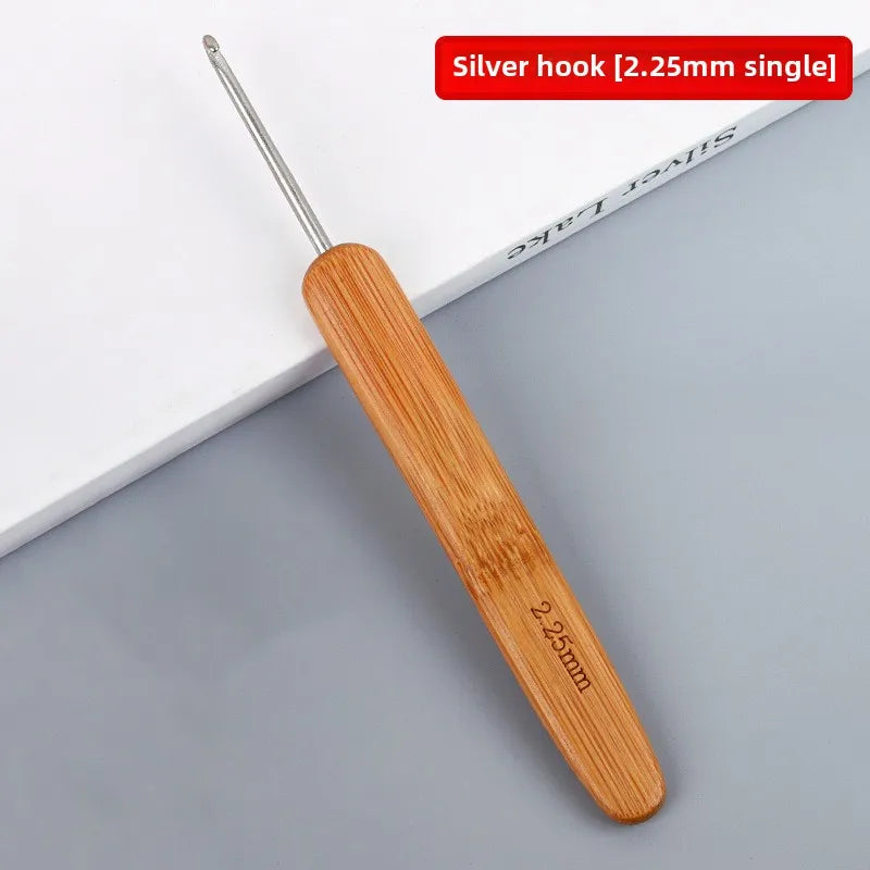 Full set of bamboo handle crochet bamboo crochet wool hook hand knitting tools sweater needle round head carbonized crochet