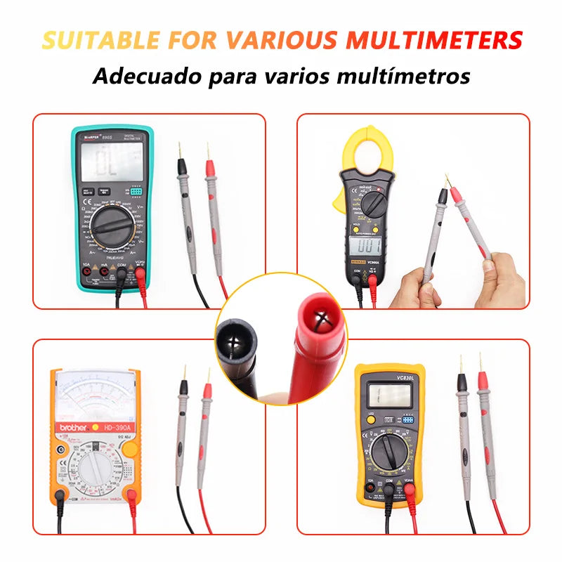 1000V 20A 10A Universal Digital Multimeter Probe Test Leads For Multimeter Feelers Multimeter Wire Cable Pen Tip
