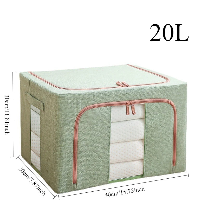 Clothes storage box, cotton and linen storage box, folding and organizing box, household wardrobe, storage box, large storage