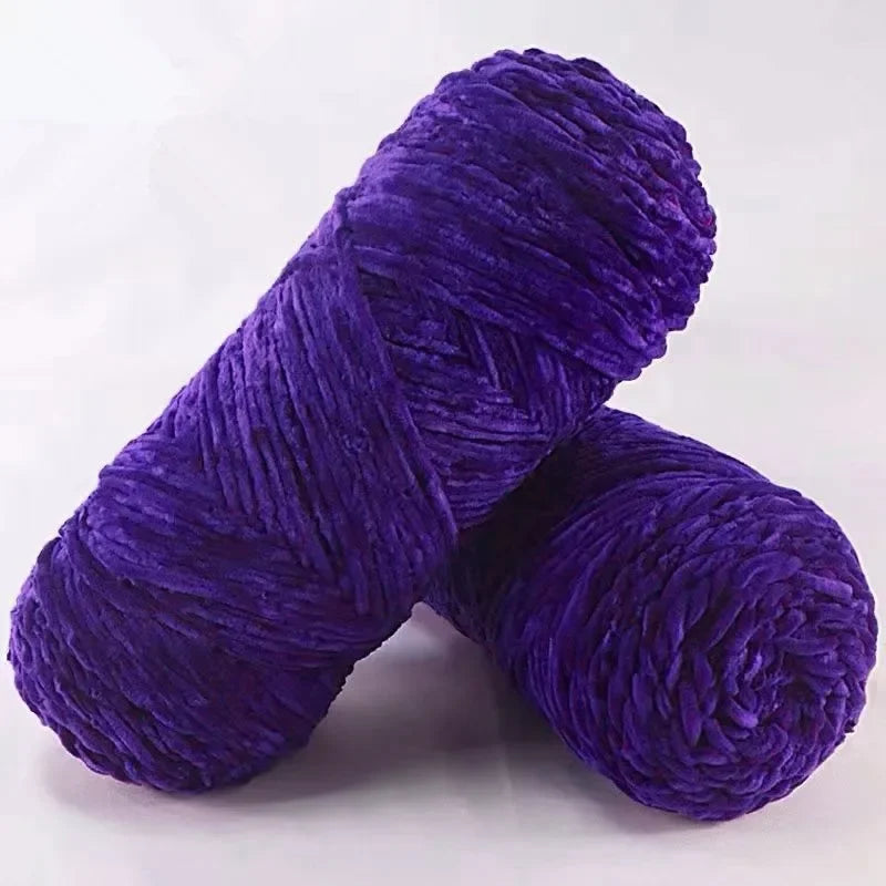DIY 100% Polyester 100g Velvet Yarn Amigurumi Accessories Dolphin Baby Plush Yarn Soft Chenille Yarn for Knitting  1 Skein 130M