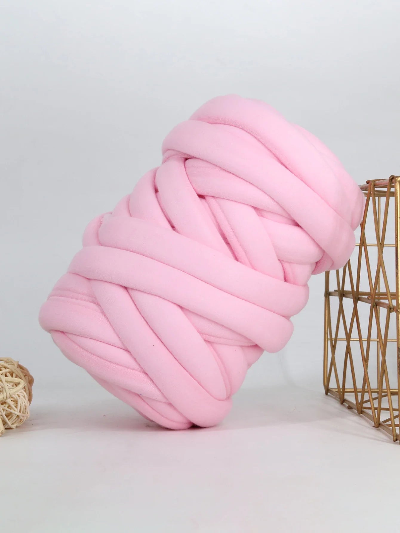 500G Thick Chunky Yarn Cored Cotton Wool Tube Yarn for DIY Blanket Hat Bulky Arm Roving Handwork Knitting Spin Yarn