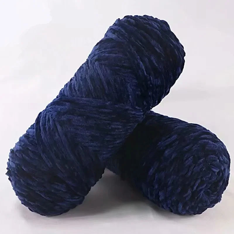 DIY 100% Polyester 100g Velvet Yarn Amigurumi Accessories Dolphin Baby Plush Yarn Soft Chenille Yarn for Knitting  1 Skein 130M