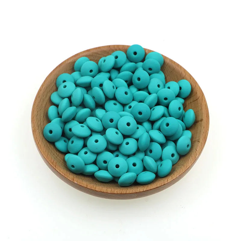 Lentil Silicone Beads