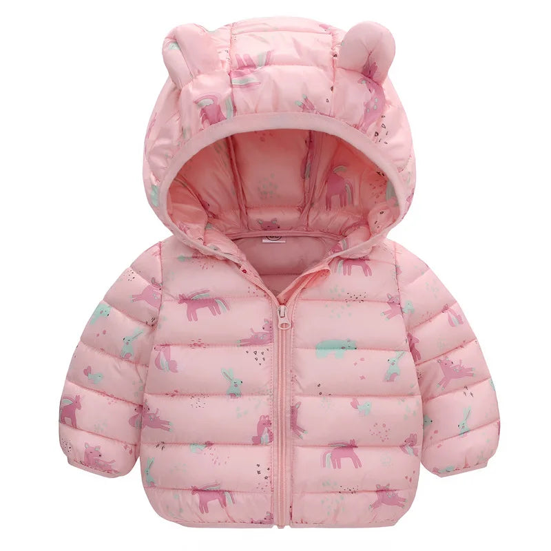 2025 Baby Girls Jacket  Spring Autumn Winter Jacket For Girls Coat Kids Warm Hooded Outerwear Children Clothes Infant Girls Coat