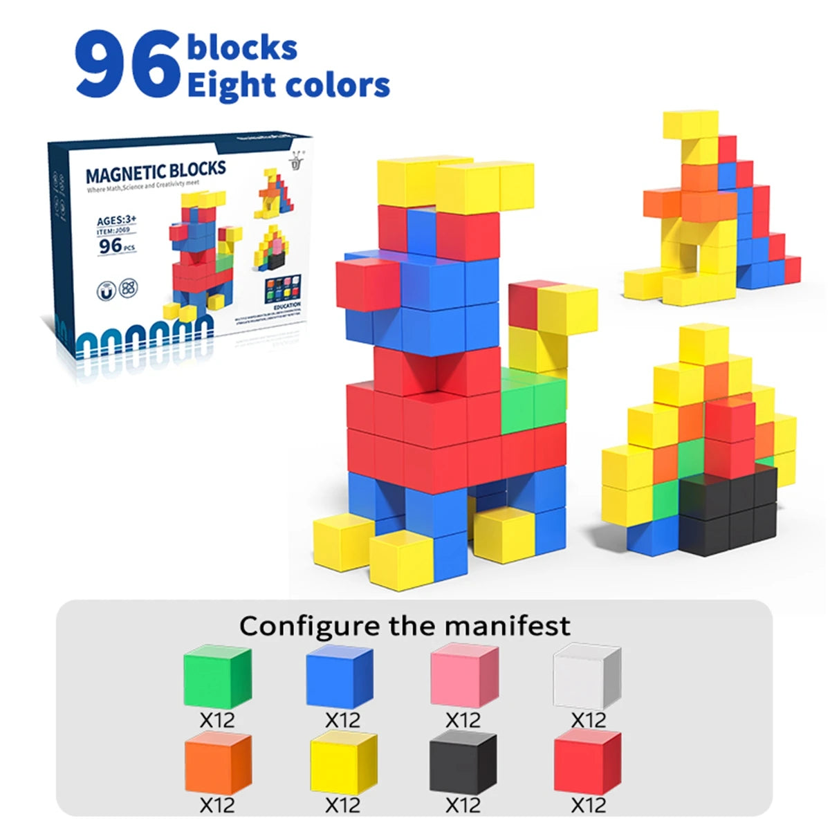 Hot Magnetic Cube Children's Toys Magnetic Modeling Building Toys for Toddlers Preschool Learning Sensory STEM Montessori Toys