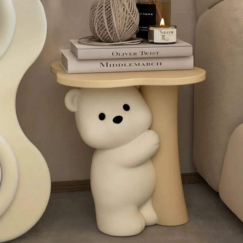 Cute Bear Floor Decoration Sofa Side Table Bedside Table Decoration Home Gift - Suitable for all room types
