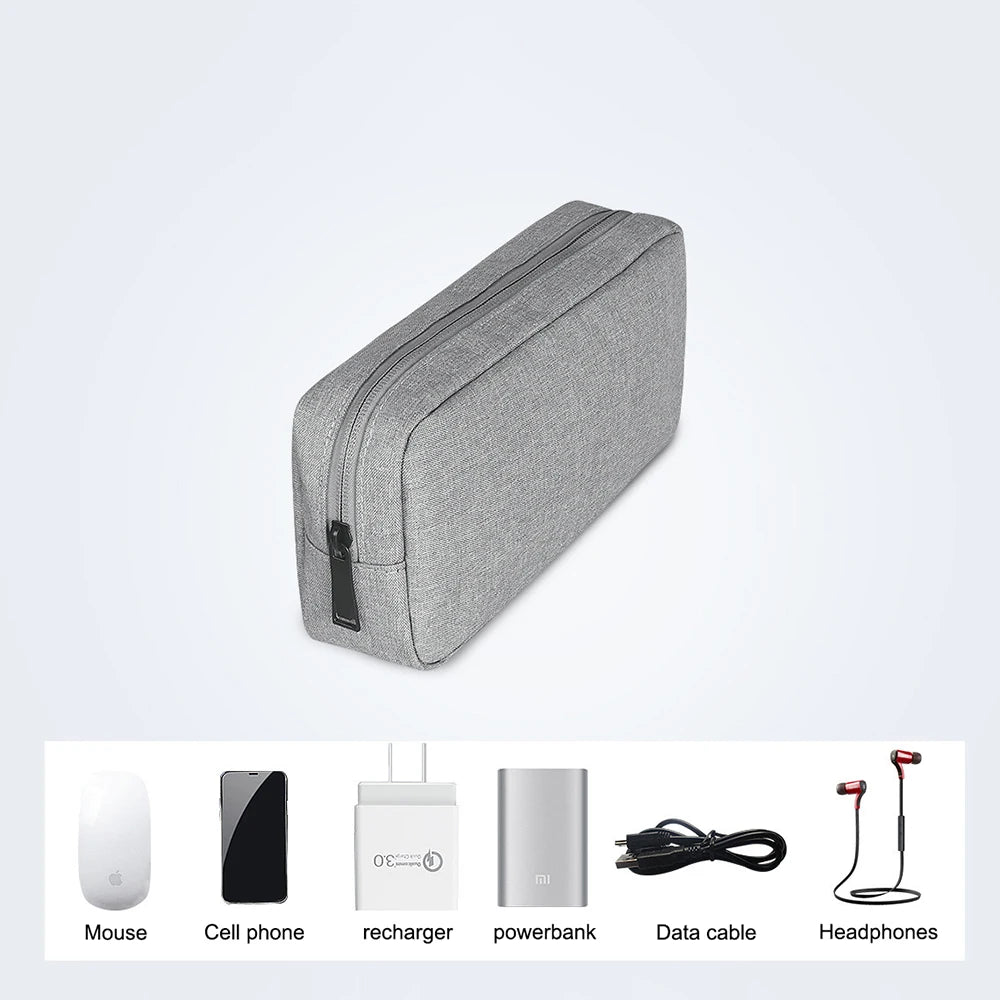 1PC Digital Accessories Storage Bag New Removable Zipper Bag Usb Flash Drive Headphone Bag Mobile Power Pack