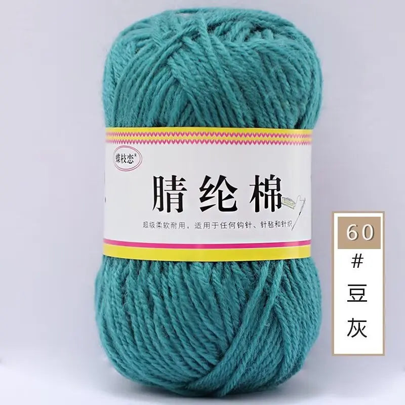 {1Pcs 50g }Acrylic cotton medium and thick thread hand-woven DIY slippers wool ball hook doll seat cushion thread
