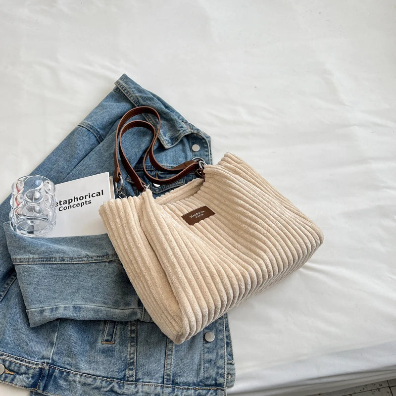 1 Piece of Pure Color Shoulder Bag for Women, Large Capacity Tote Bag, Fashionable Bucket Bag That Can Hold iPad