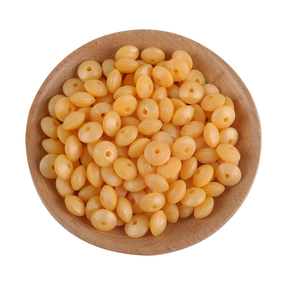 Lentil Silicone Beads
