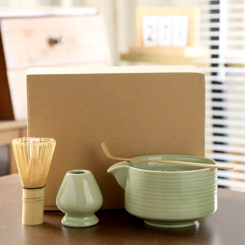 Japanese Matcha Tea Set Whisk Stand Tea Ceremony Matcha Bowl Grinder Brushes Tea Tools Holder Tea-making Accessories Teaware