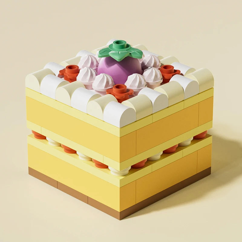 ToylinX Cute Dessert Toys Model Building Blocks 12 Types Plastic Cake Blocks Toys Girls Birthday Gift For Boys Girls and Friends