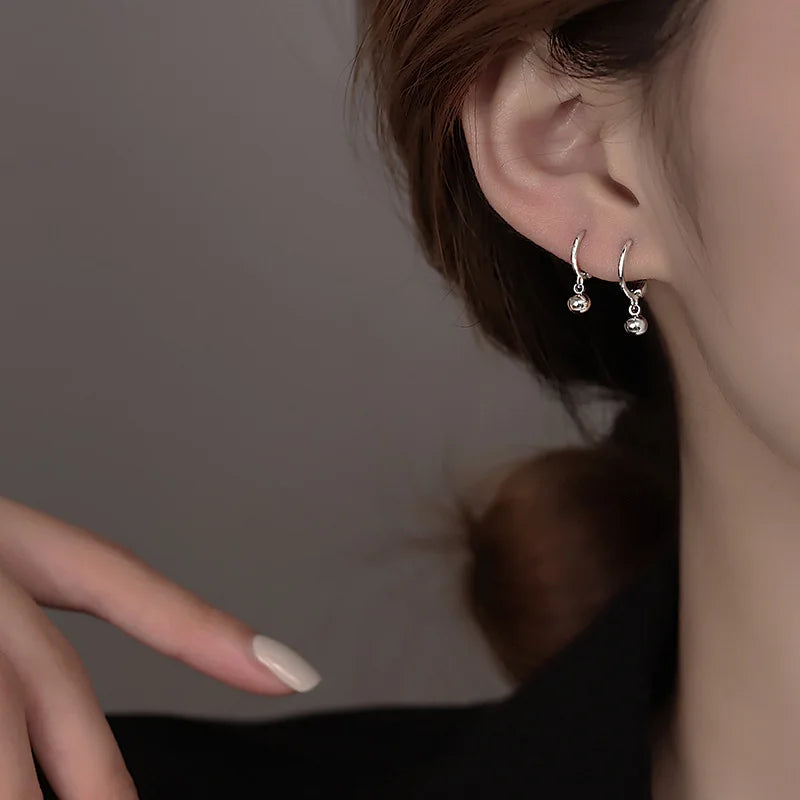 Titanium Pendant Hoop Earrings