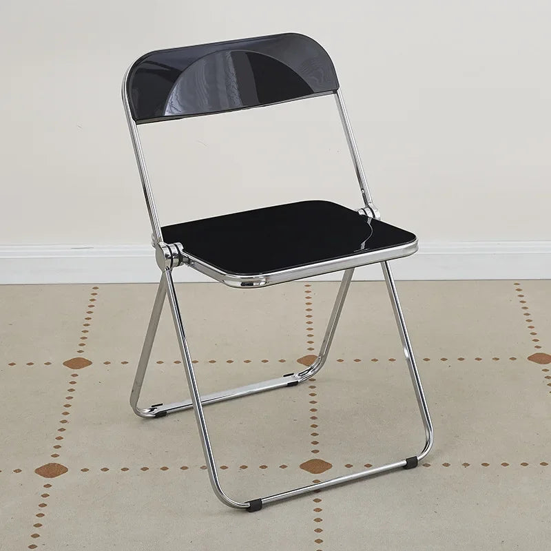 Acrylic Transparent Folding Chair Simple Home Ins Dining Chair Stool for Clothing Store Photo Fashion Internet Celebrity