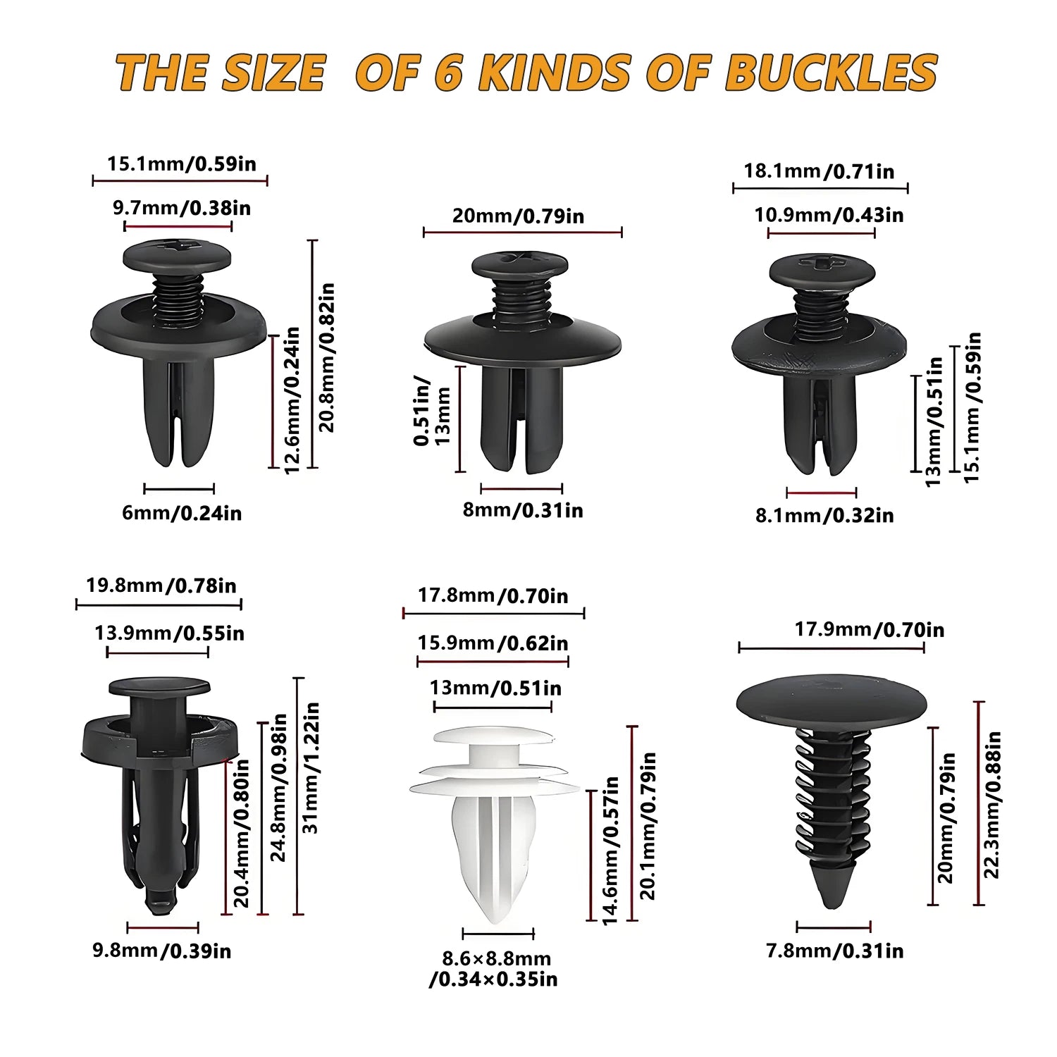 100pcs Auto Fastener Clip Kit