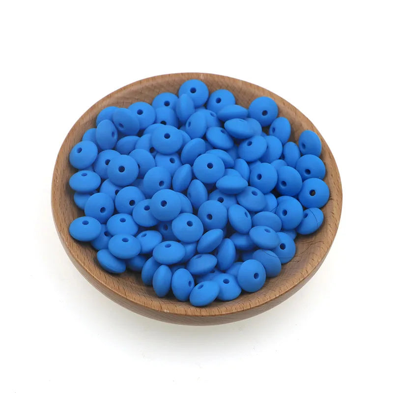 Lentil Silicone Beads