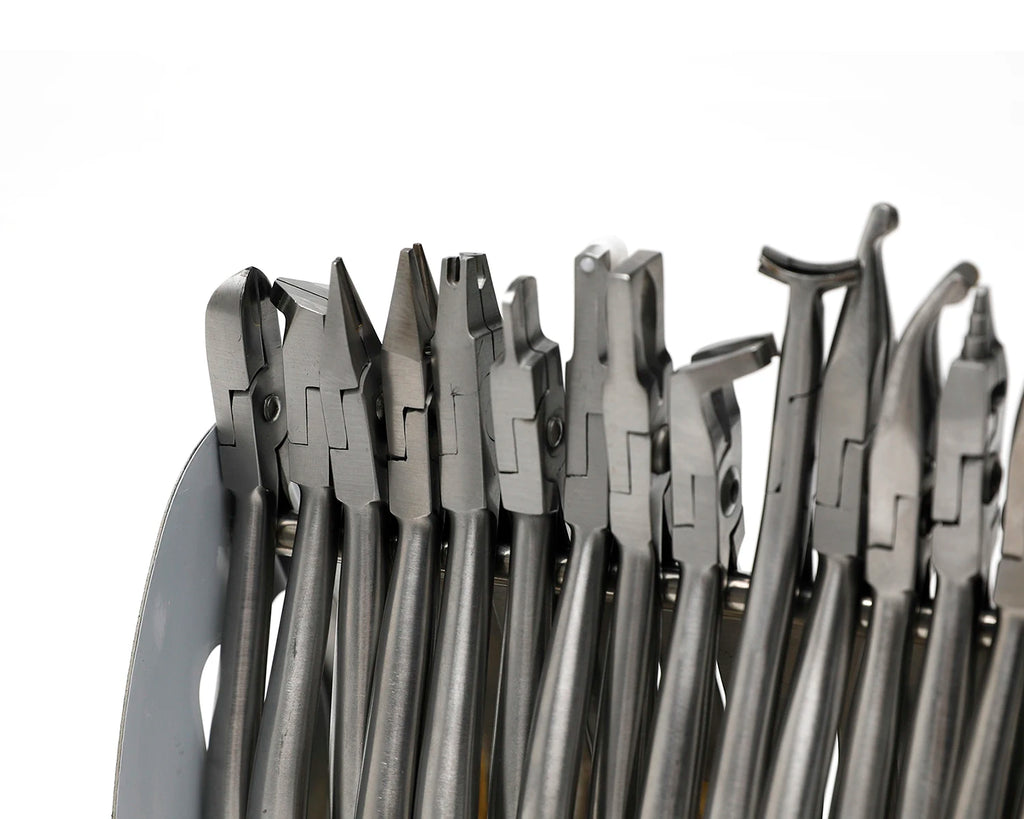 20pcs Dental Forceps Orthodontics Plier set Orthodontic How Plier Wire Distal End Cutter Plier with Tc Dentistry materials