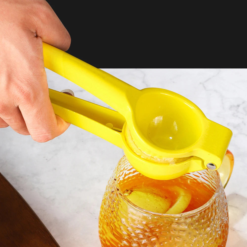 1PC Lemon Juicer Aluminum Juicer Manual Lemon Clamp Kitchen Tool Durable Rust-Proof, Yellow