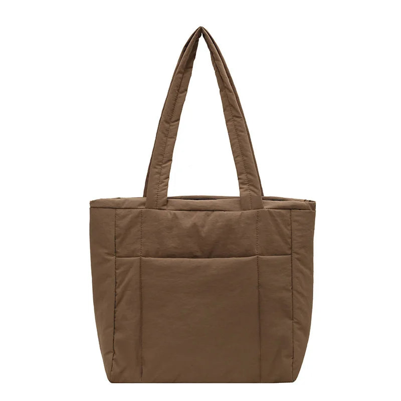 New commuter tote bag female college student class canvas bag nylon handbag large capacity Korean shoulder bag
