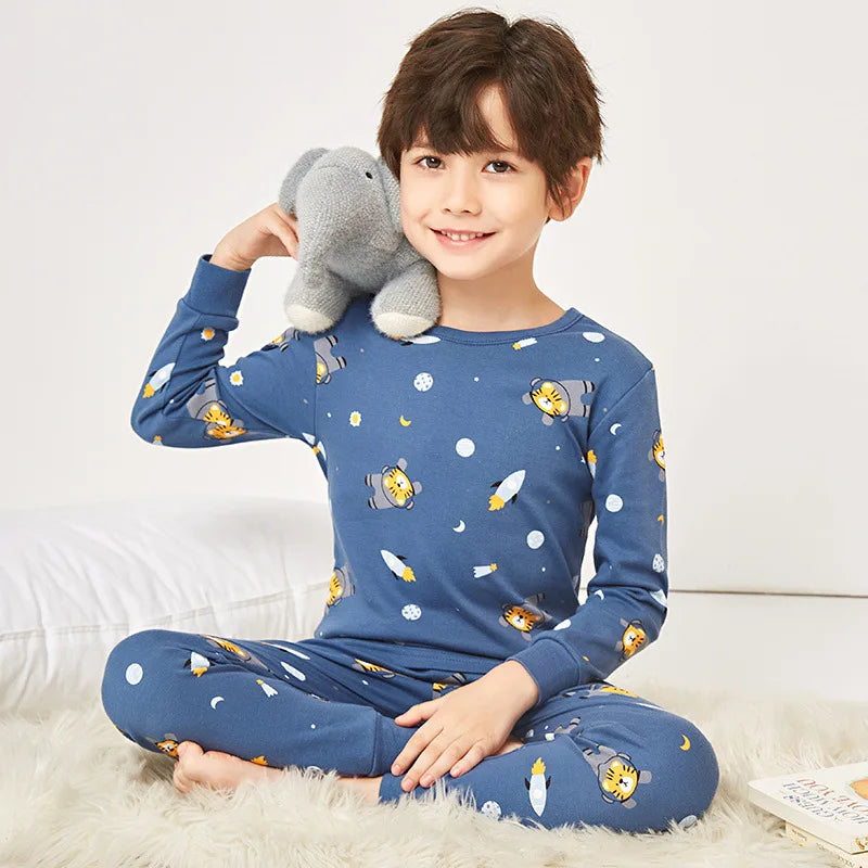 Children Pajamas Boys Totoro Cotton Clothes Pants Set Cartoon Sleepwear Kids Pajamas For Girls Toddler Baby Outfits Child Pyjama