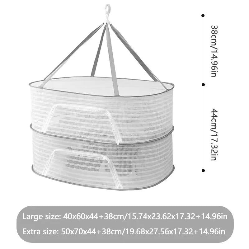 1PC Multifunctional Household Drying Net Drying Fish Dry Insect Proof Drying Net Drying Clothes Windproof Folding Closed
