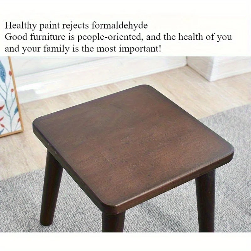 Solid wood stool household shoe changing stool living room Internet celebrity small stool, simple modern low stool chair