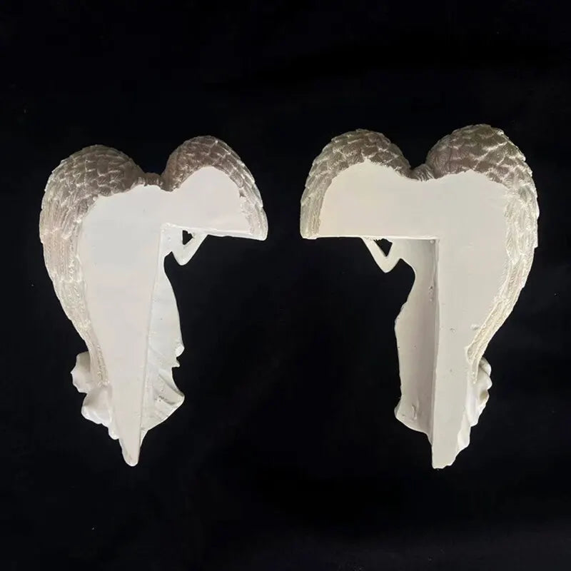 1PC Redeem Left/Right Angel Wings Pure White Pendant Decoration Door Frame Decoration Resin Bring Life to Your Doorway