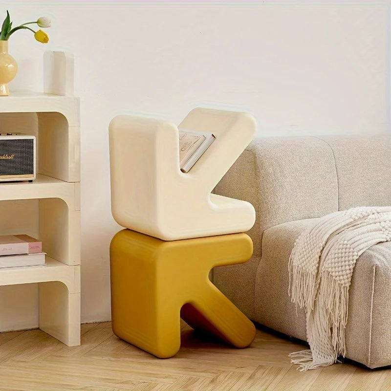 Nordic style creative arrow stool low plastic shoe rack at home door
