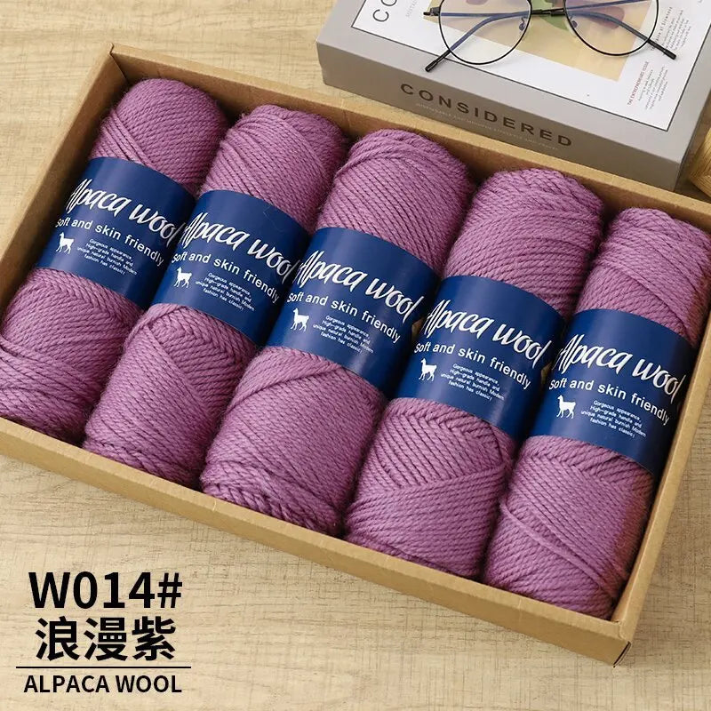 5pcs Camel wool needle thread, comfortable and soft to the touch, hand-woven scarves and other DIY medium and thick wool balls