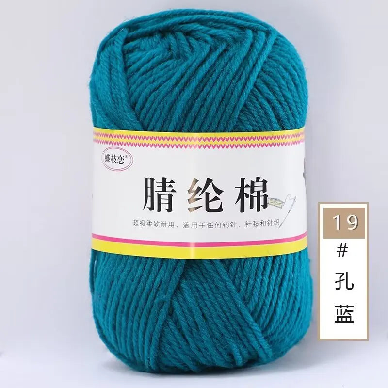 {1Pcs 50g }Acrylic cotton medium and thick thread hand-woven DIY slippers wool ball hook doll seat cushion thread