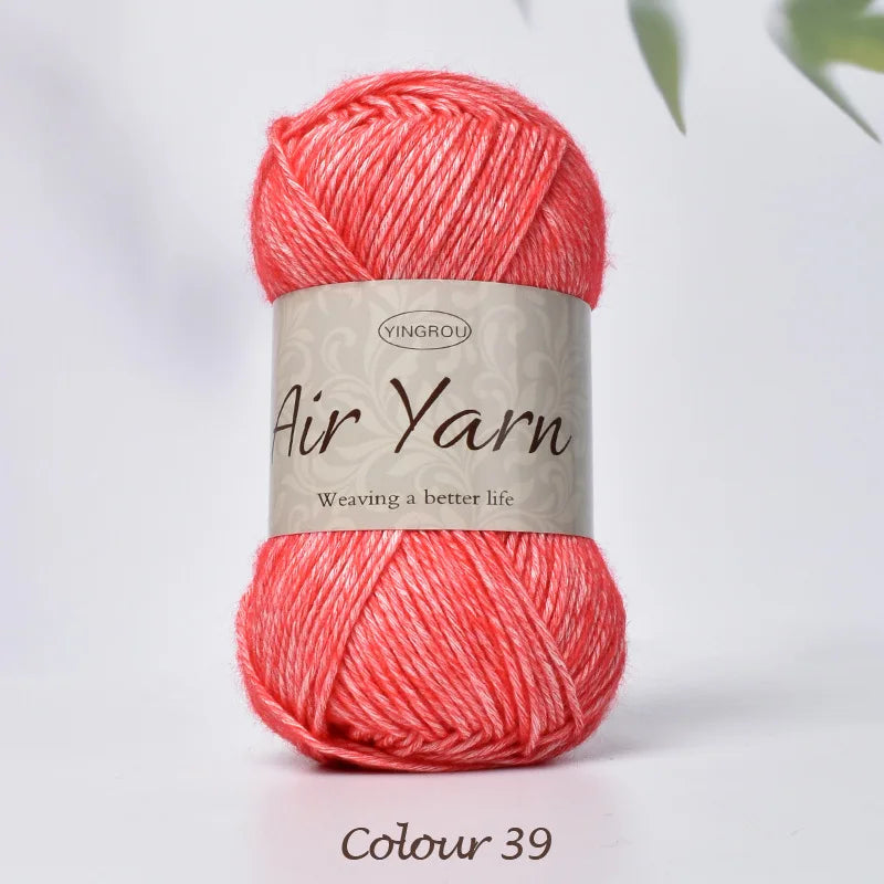 Yingrou sprayed wool yarn medium and thick baby cotton thread cotton nitrile yarn handmade DIY crochet material scarf