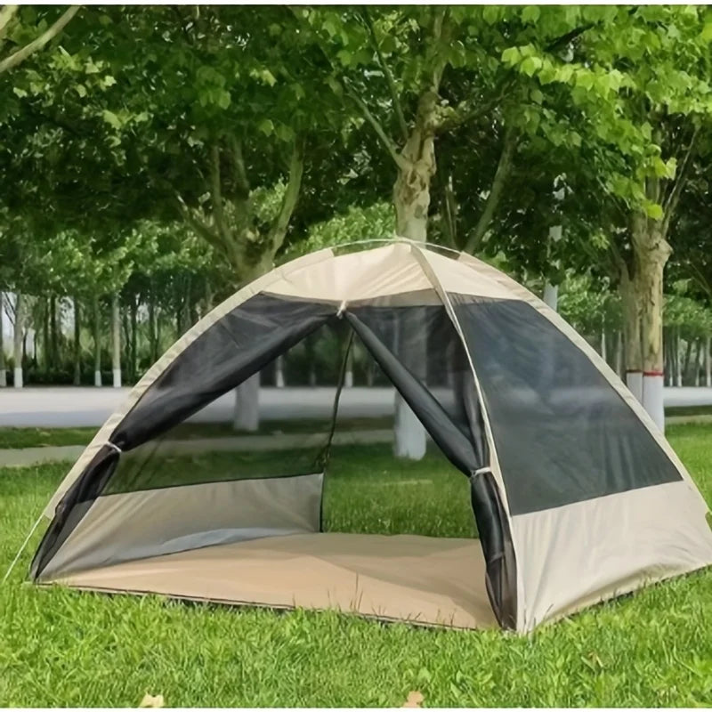 UPF 50+ Instant Pop-up Tent-3-4 People Mosquito Refuge Comes With Silver Paint, Portable Shade for Beach/festival/RV Camping