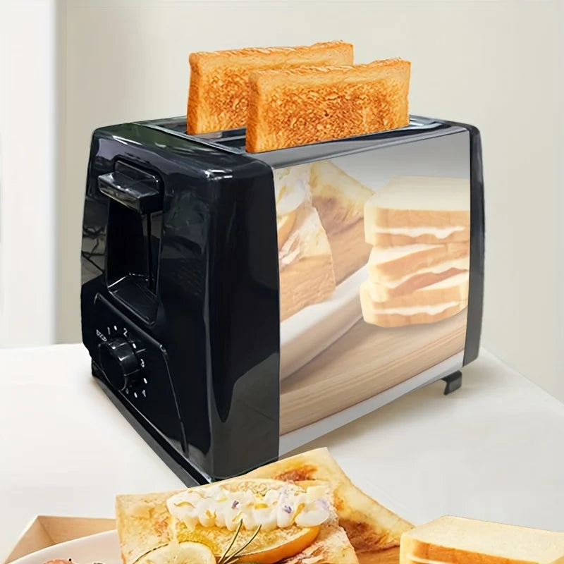 1pc 2-Slice Toaster Stainless Steel Toaster Home Toaster Breakfast Sandwich Maker Kitchen Stuff Clearance Kitchen Accessories