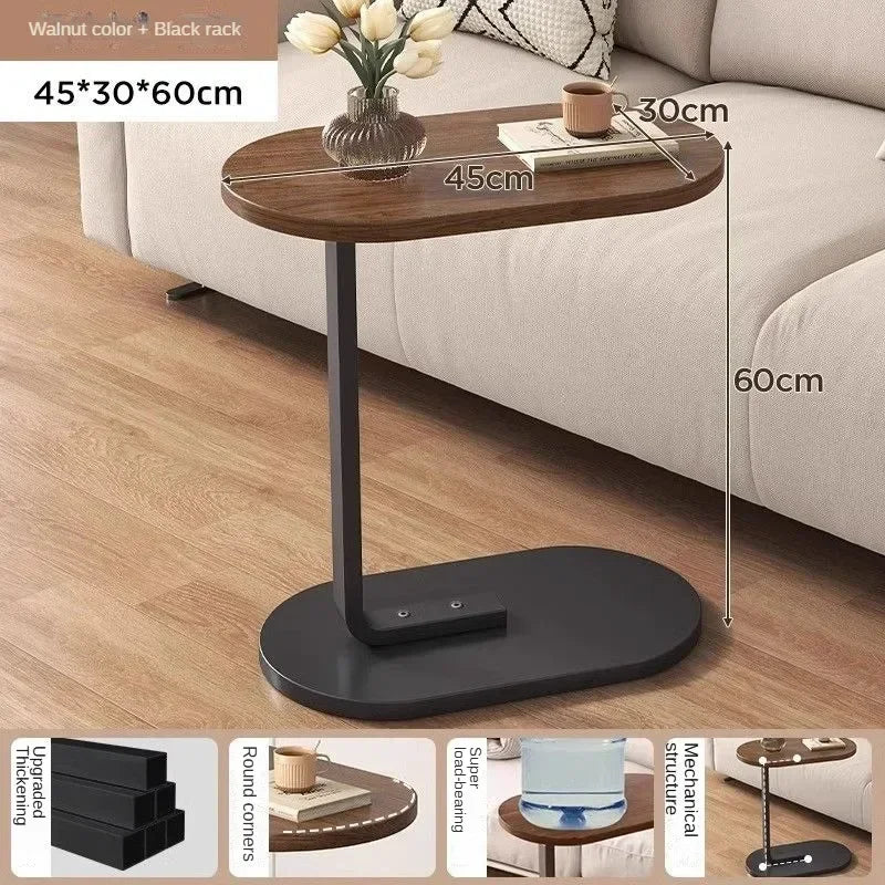 C-shaped Side Table Small Coffee Table Living Room Sofa Table Home Portable Modern Light Luxury Style Home Compact Coffee Table
