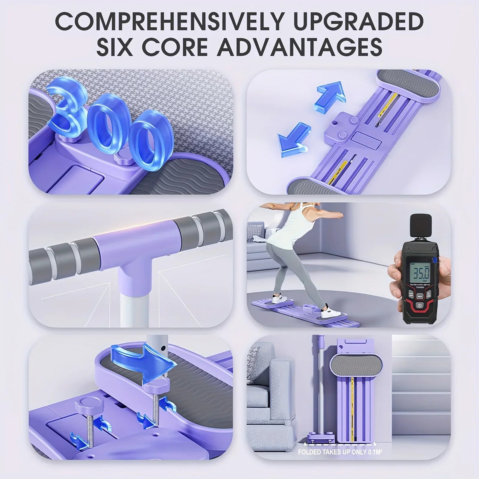 Ski machine - full body fitness equipment, suitable for hip, leg, and waist training. Adjustable resistance, detachable
