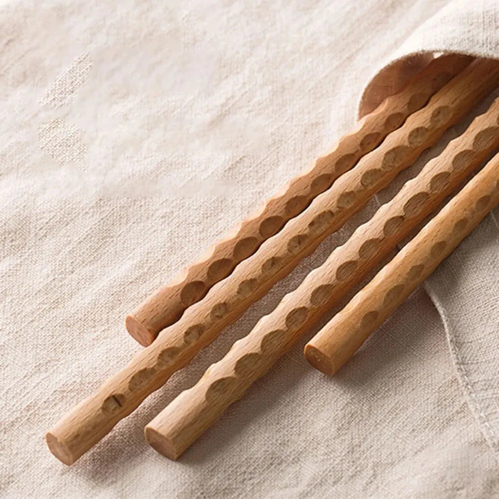 1Pair Long Hot Pot Fried Chopsticks Home Non-slip Lo Mein Chopsticks Kitchen Solid Wood For Cooking Hot Pot