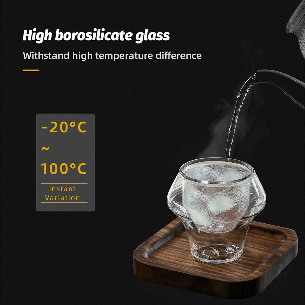 MHW-3BOMBER Double Wall Glass Espresso Cups Anti-scald Reusable Tea Mug Shot Glass Wine Cup Art Home Barista Coffee Accessories