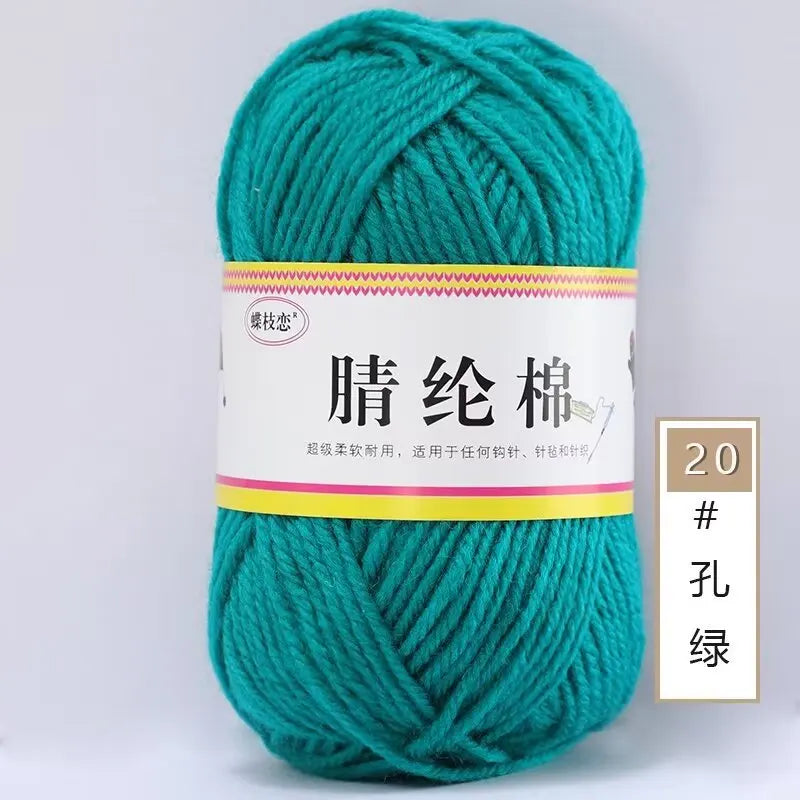 {1Pcs 50g }Acrylic cotton medium and thick thread hand-woven DIY slippers wool ball hook doll seat cushion thread