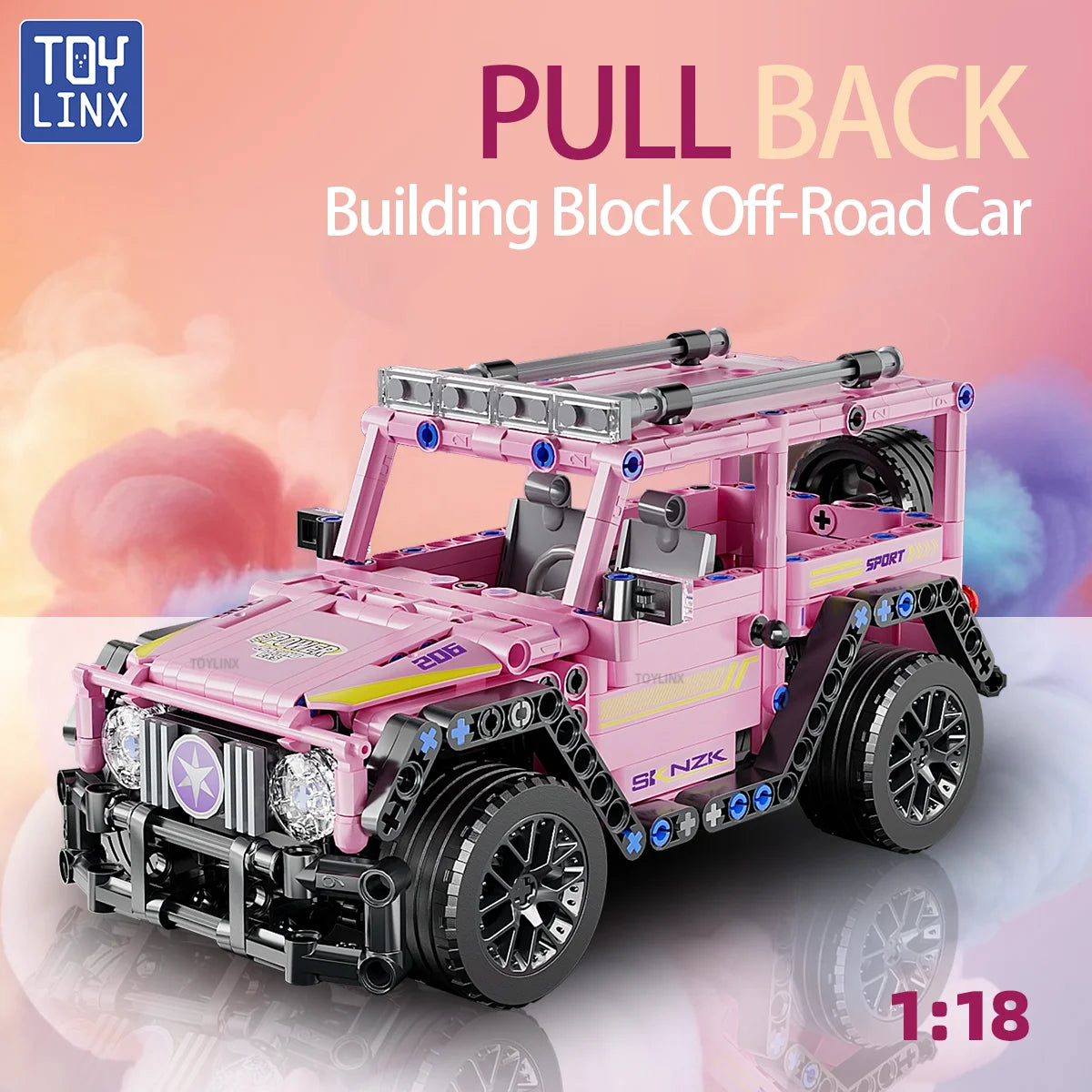 ToylinX City Speed Car Building Blocks Set - Luxury Auto Racing Vehicle Super Racers Bricks Toy for Boys Perfect Children's Gift