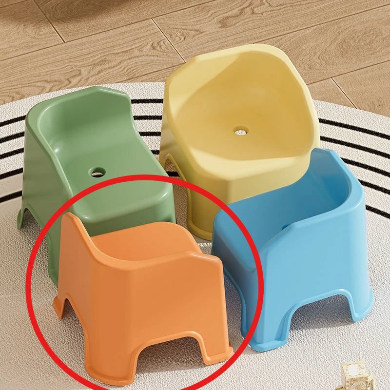 Thickened plastic stool, household small chair, small stool, living room seat, low stool, sofa, shoe changing stool, bath stool