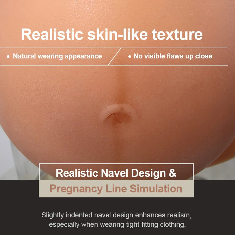 LERVANLA Upgraded Version Pregnant Woman's Belly Silicone False Belly False Pregnancy Surrogacy Photo Actor Performance Props