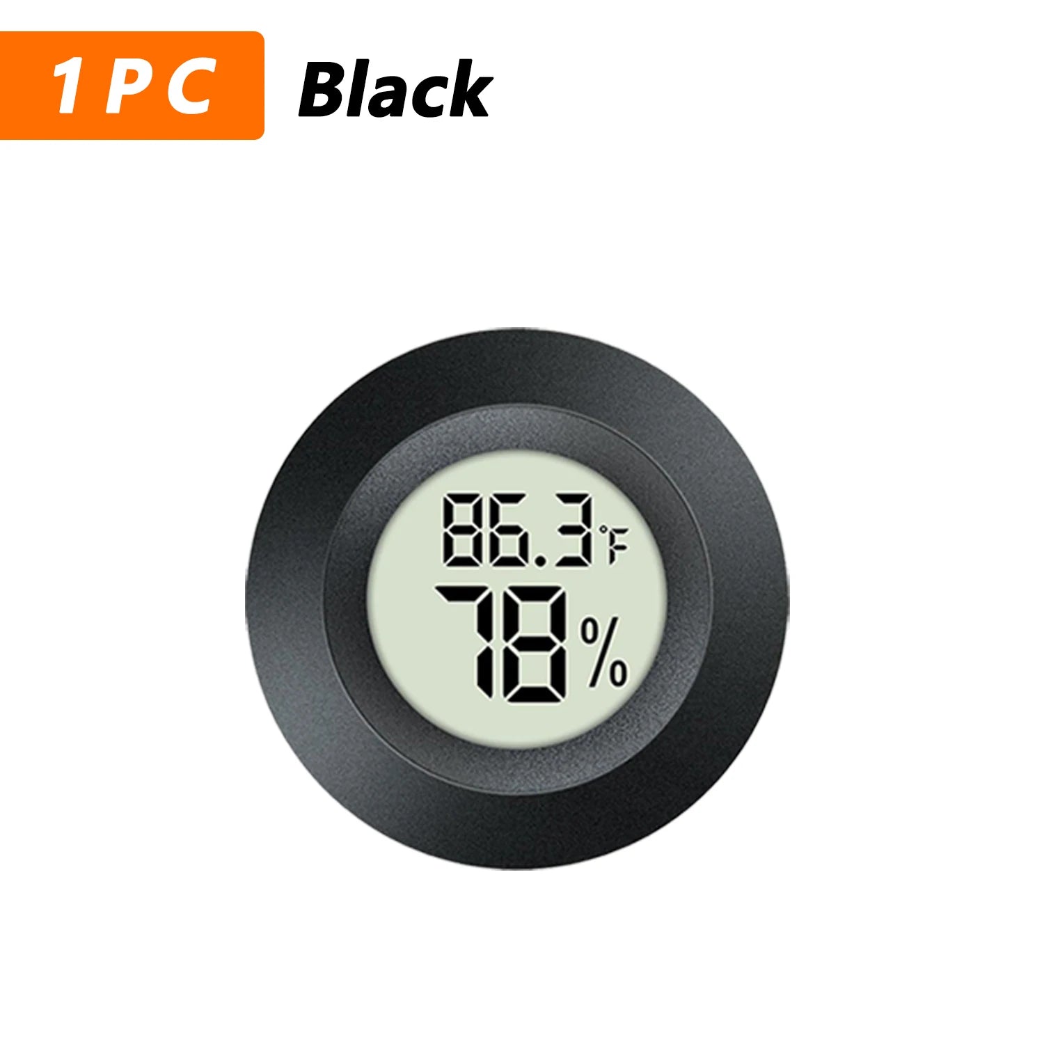 2/4 Pcs Mini Hygrometer Thermometer Fahrenheit or Celsius Meter Digital LCD Monitor Indoor Room Round Humidity Temperature Gauge