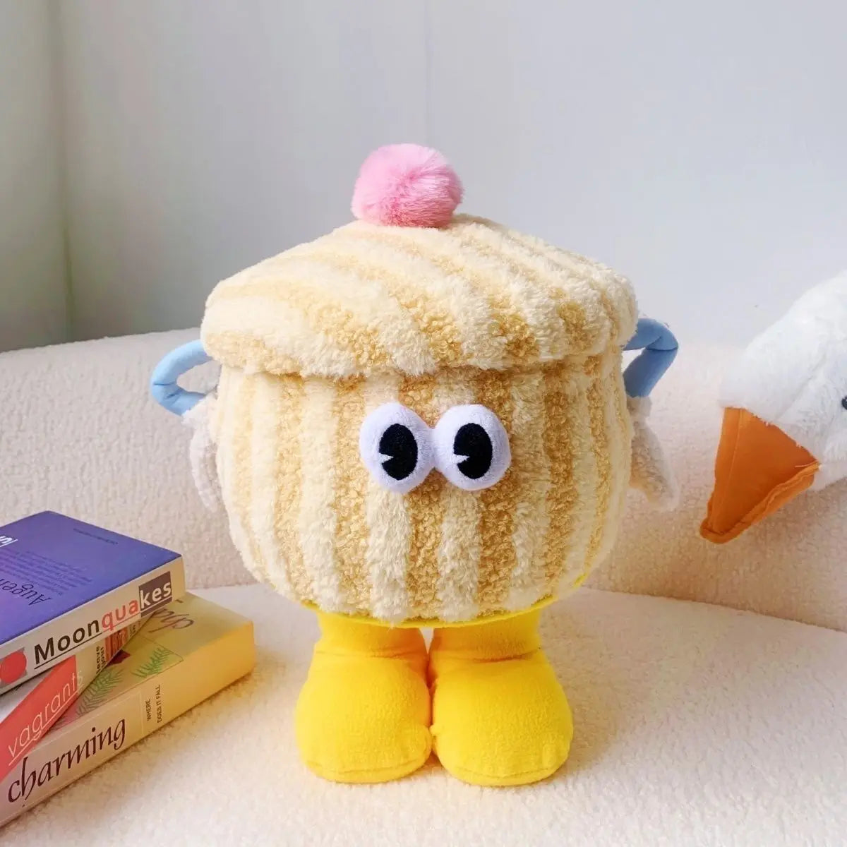 Cartoon monster storage box storage doll cosmetics weaving girl heart cute snacks sundries desktop finishing