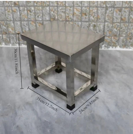 Stainless steel square stool