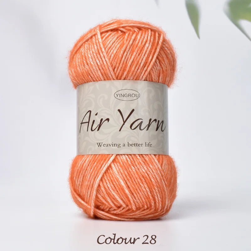 Yingrou sprayed wool yarn medium and thick baby cotton thread cotton nitrile yarn handmade DIY crochet material scarf